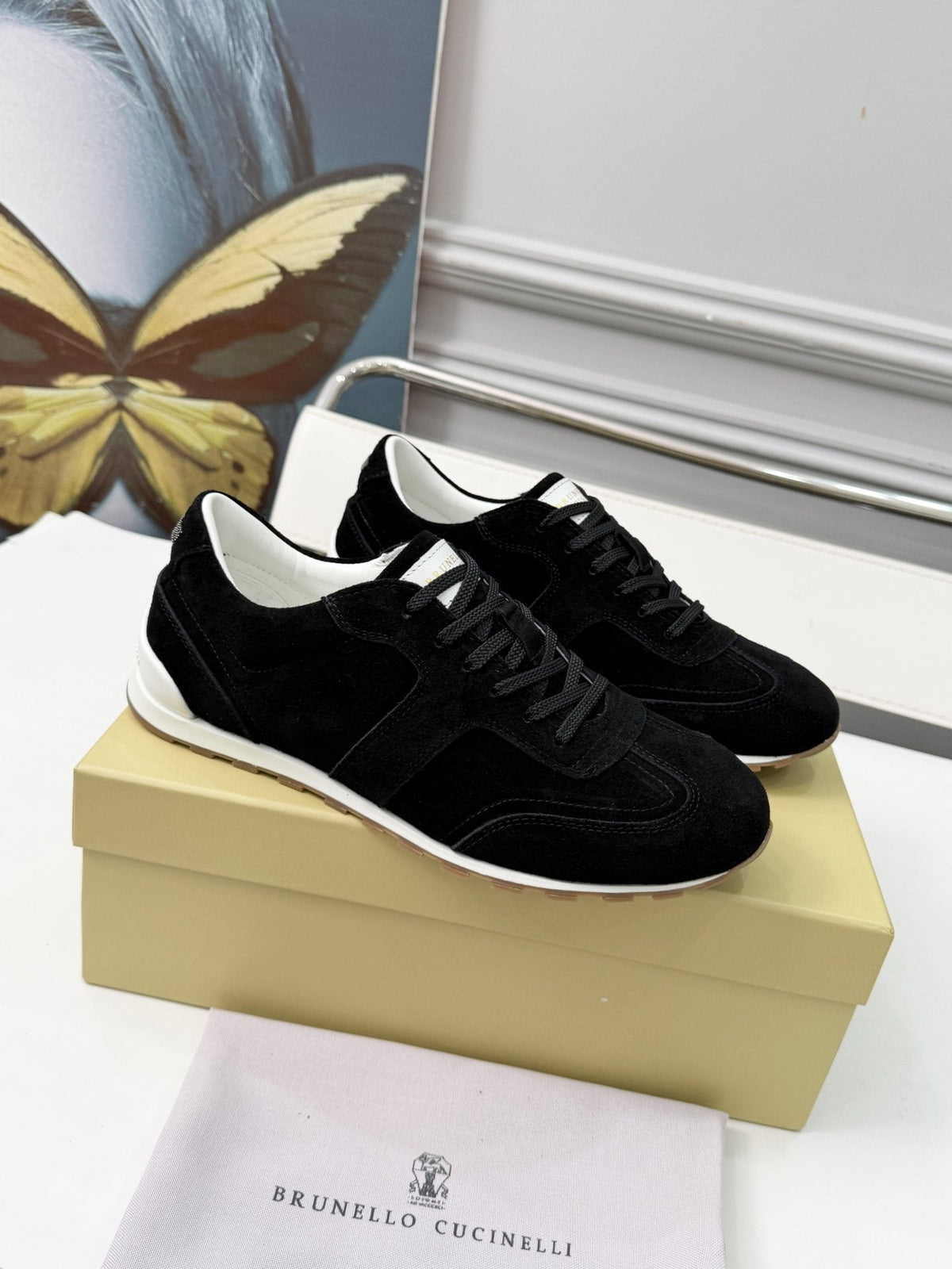 Brunello Cucinelli Paneled Low-Top Sneakers — hero