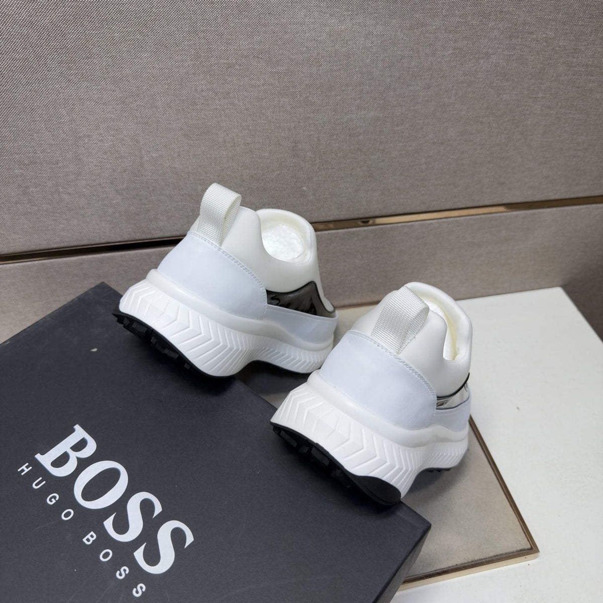 BOSS Men's Contrast-Trim Slip-On Sneakers — front