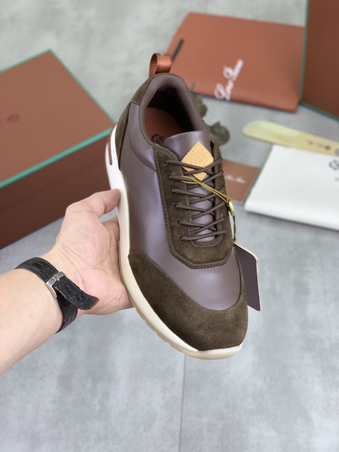 Loro Piana Week End Walk Men's Sneakers — front