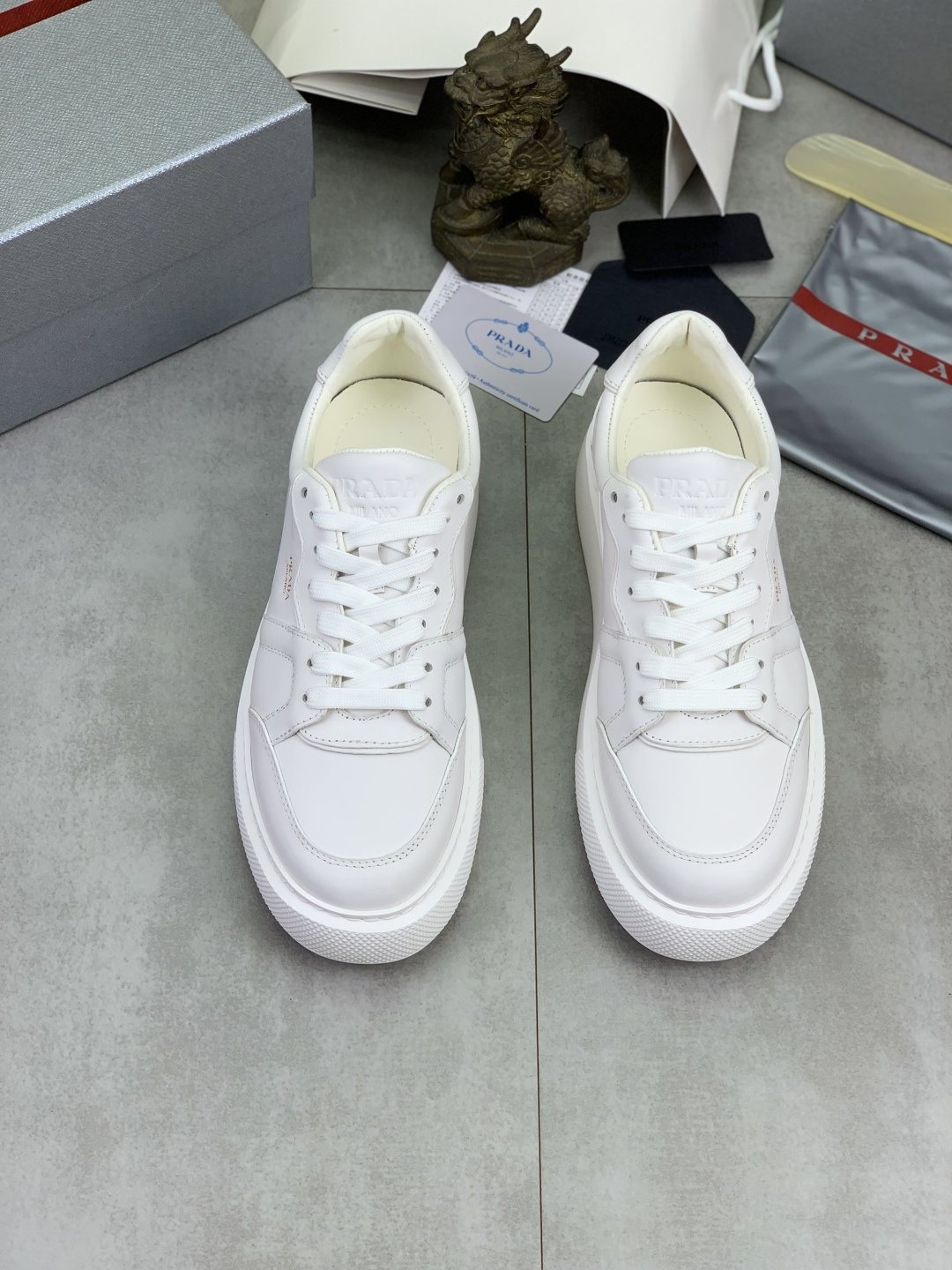 Prada Paneled Low-Top Sneakers — front