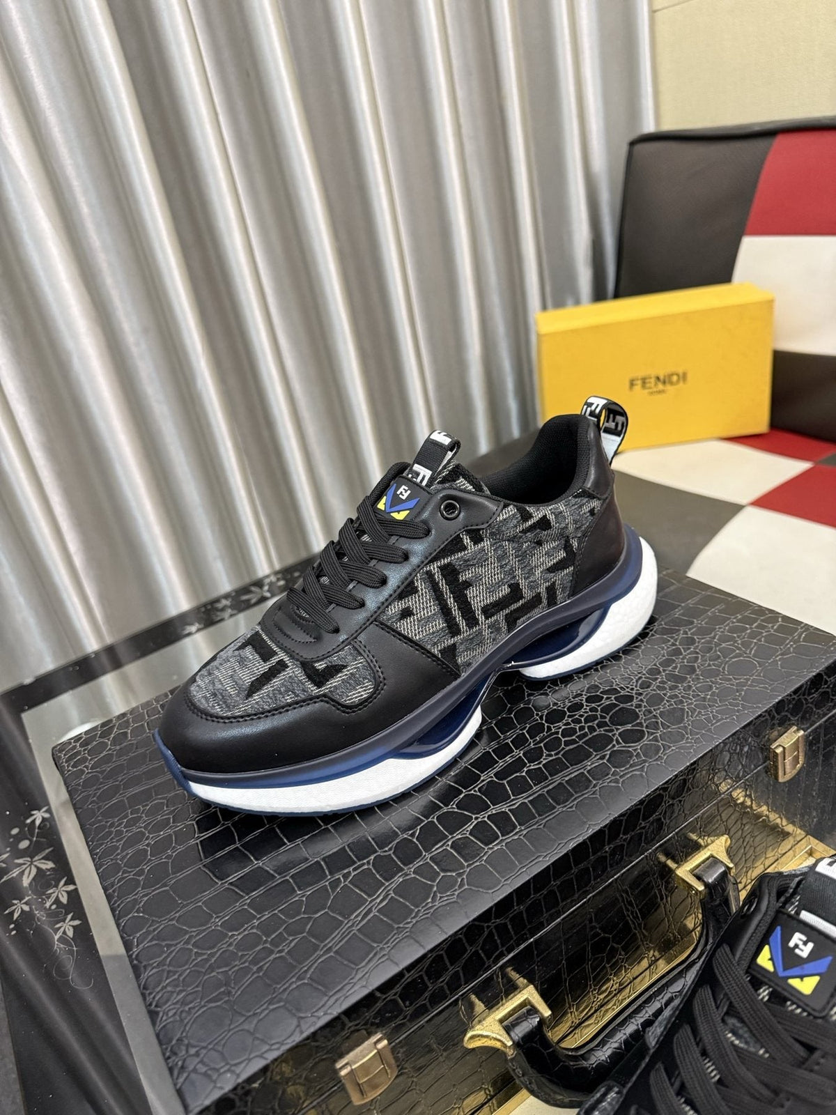 Fendi Men's Patterned Low-Top Sneakers — front