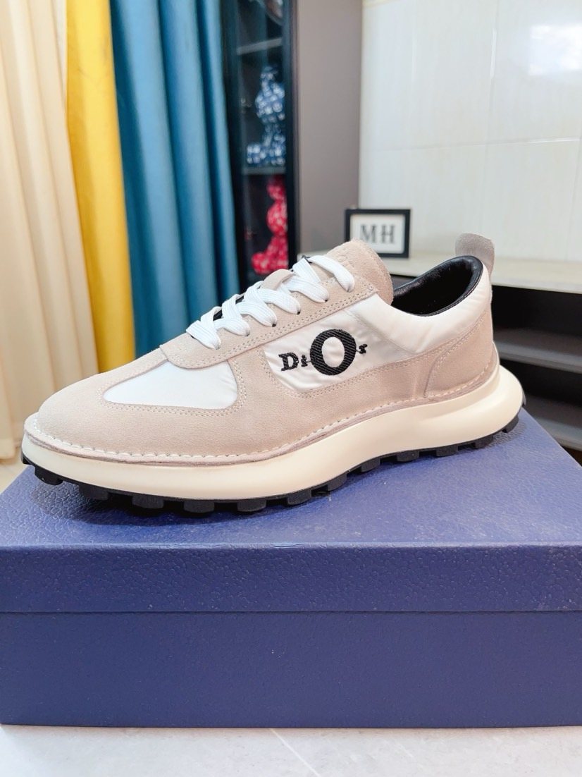 Dior Paneled Lug-Sole Sneakers — front