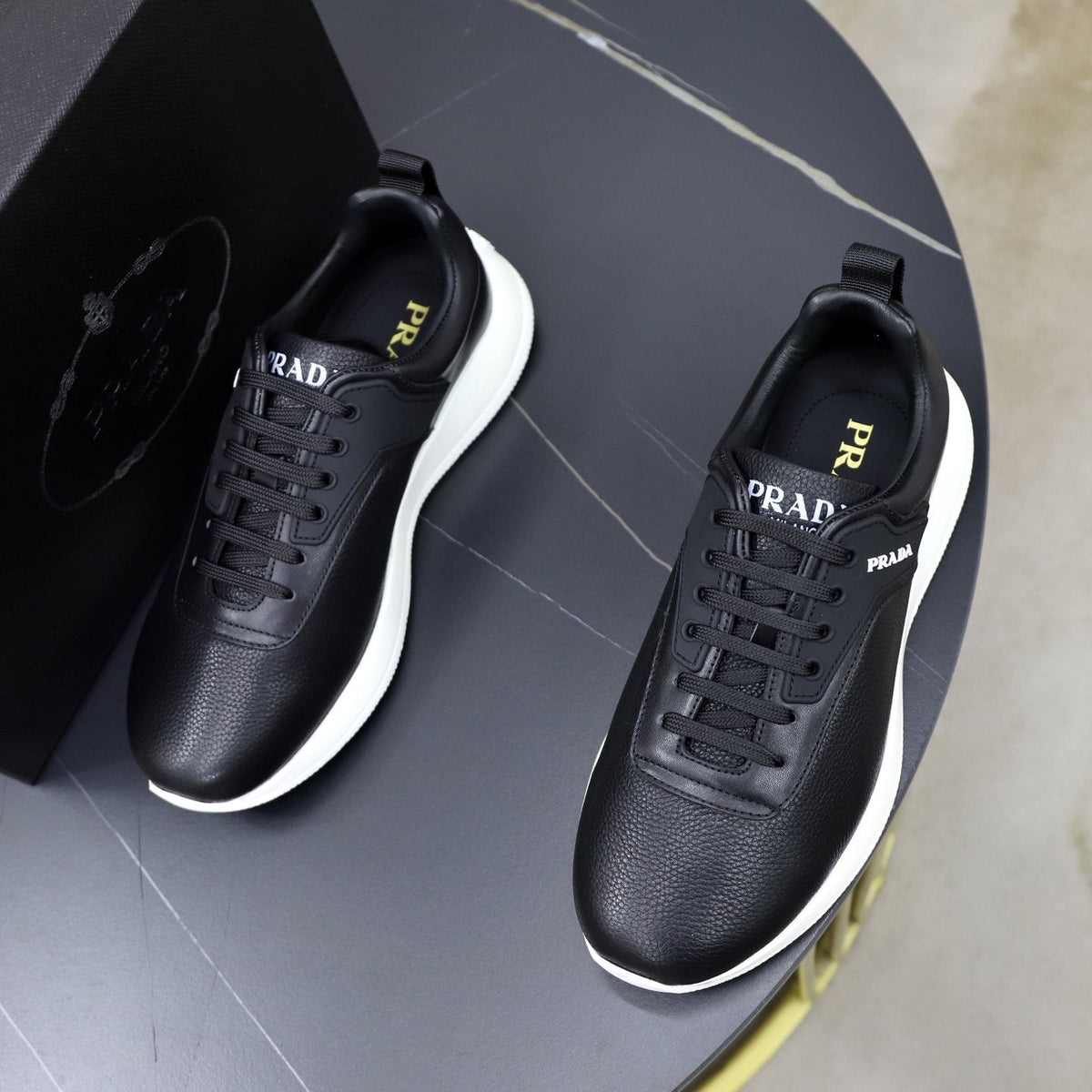 Prada Textured Low-Top Sneakers — front