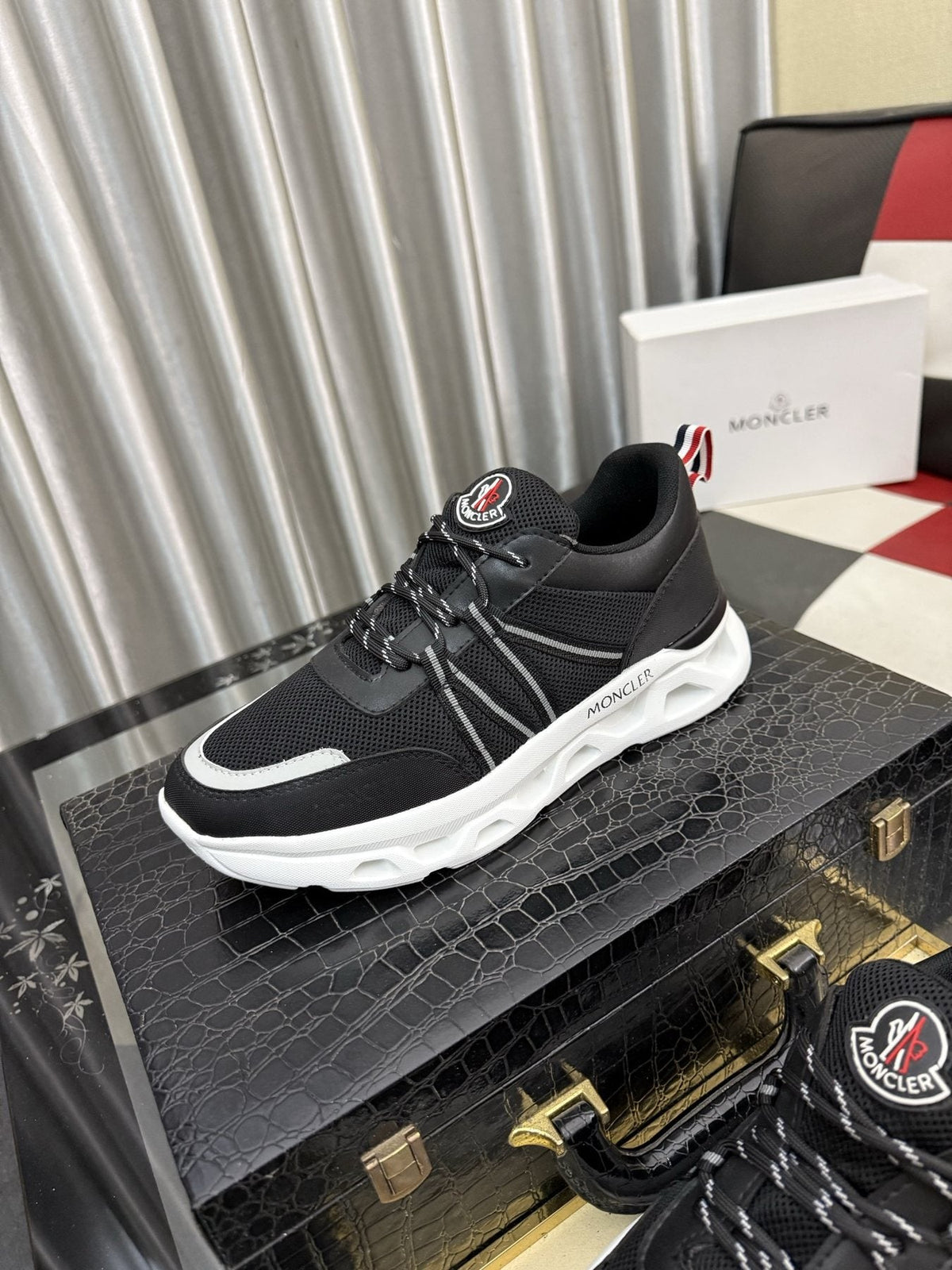 Moncler Paneled Low-Top Sneakers — front