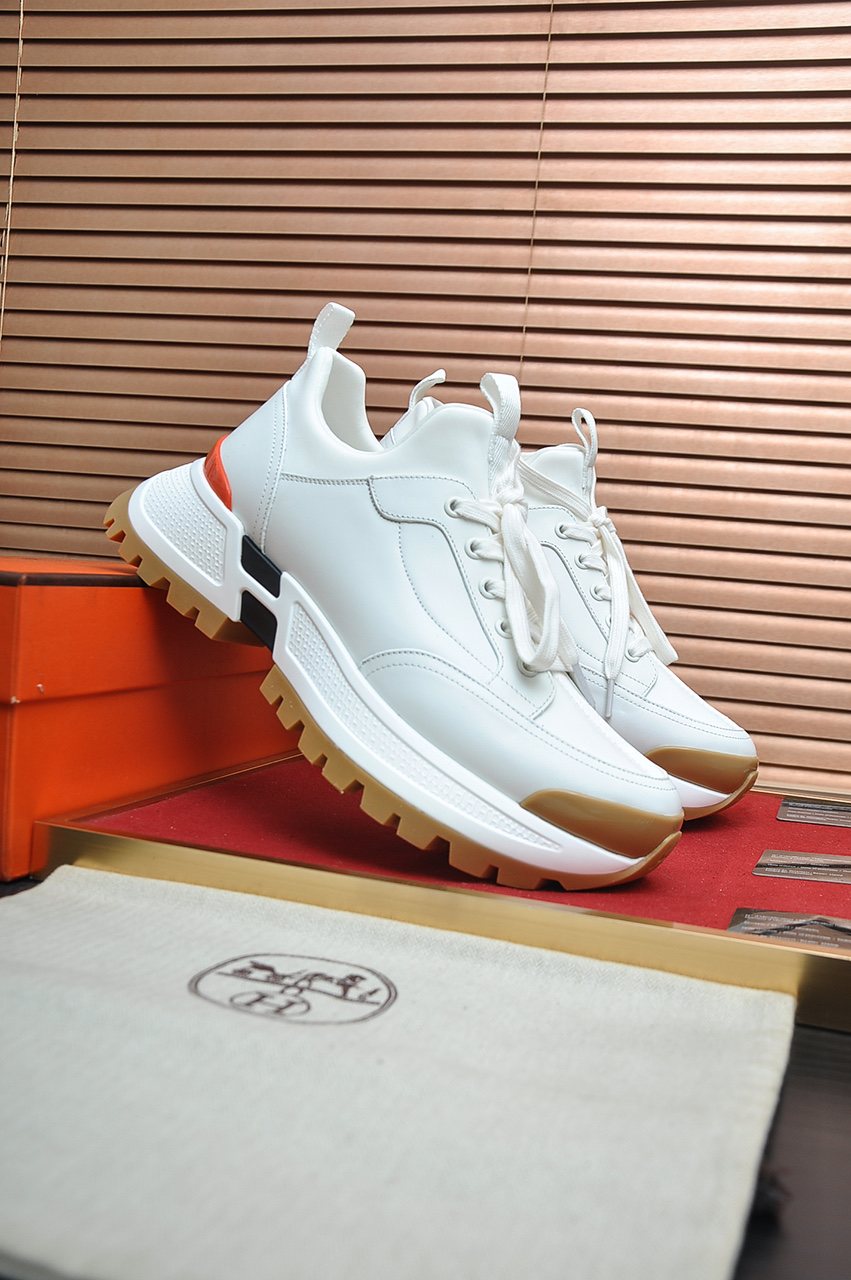 Hermès Paneled Chunky Sneakers — front