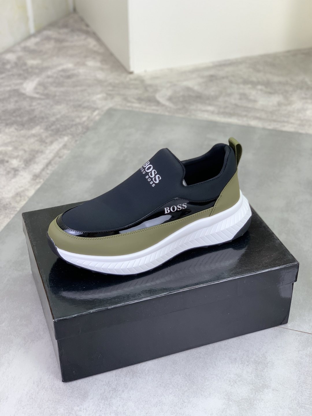 BOSS Low-Top Slip-On Sneakers — side
